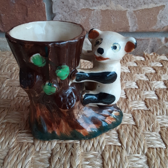 Vintage hand painted ceramic planter vases | Bulldog and Panda | both for $50 - Picture 10 of 15